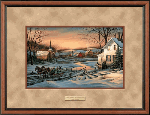 Together For The Season Deluxe Walnut Framed